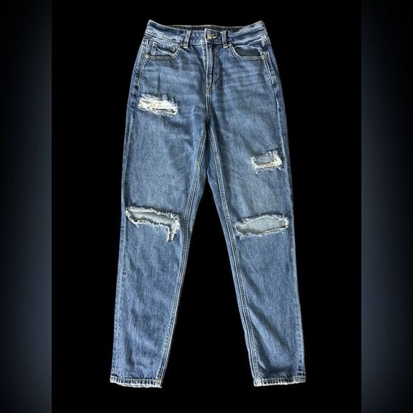 American Eagle Outfitters Denim - American Eagle Outfitters distressed Blue Mom Jeans Size 4 long